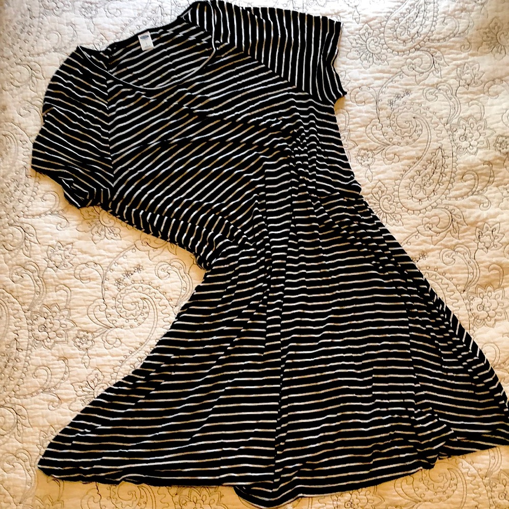 Striped jersey dress